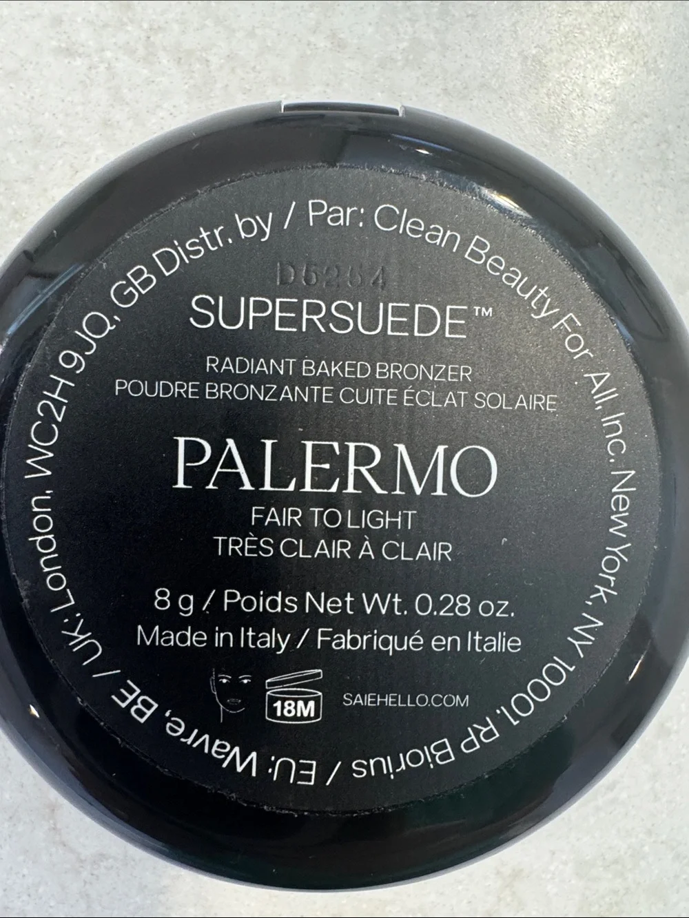 Saie Supersuede Radiant Baked Bronzer - color is Palermo